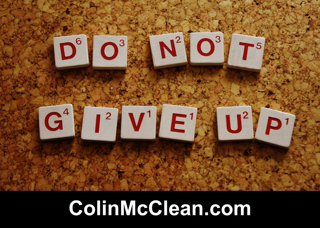 Job Interview Advice - Don't Give Up, Visit ColinMcClean.com